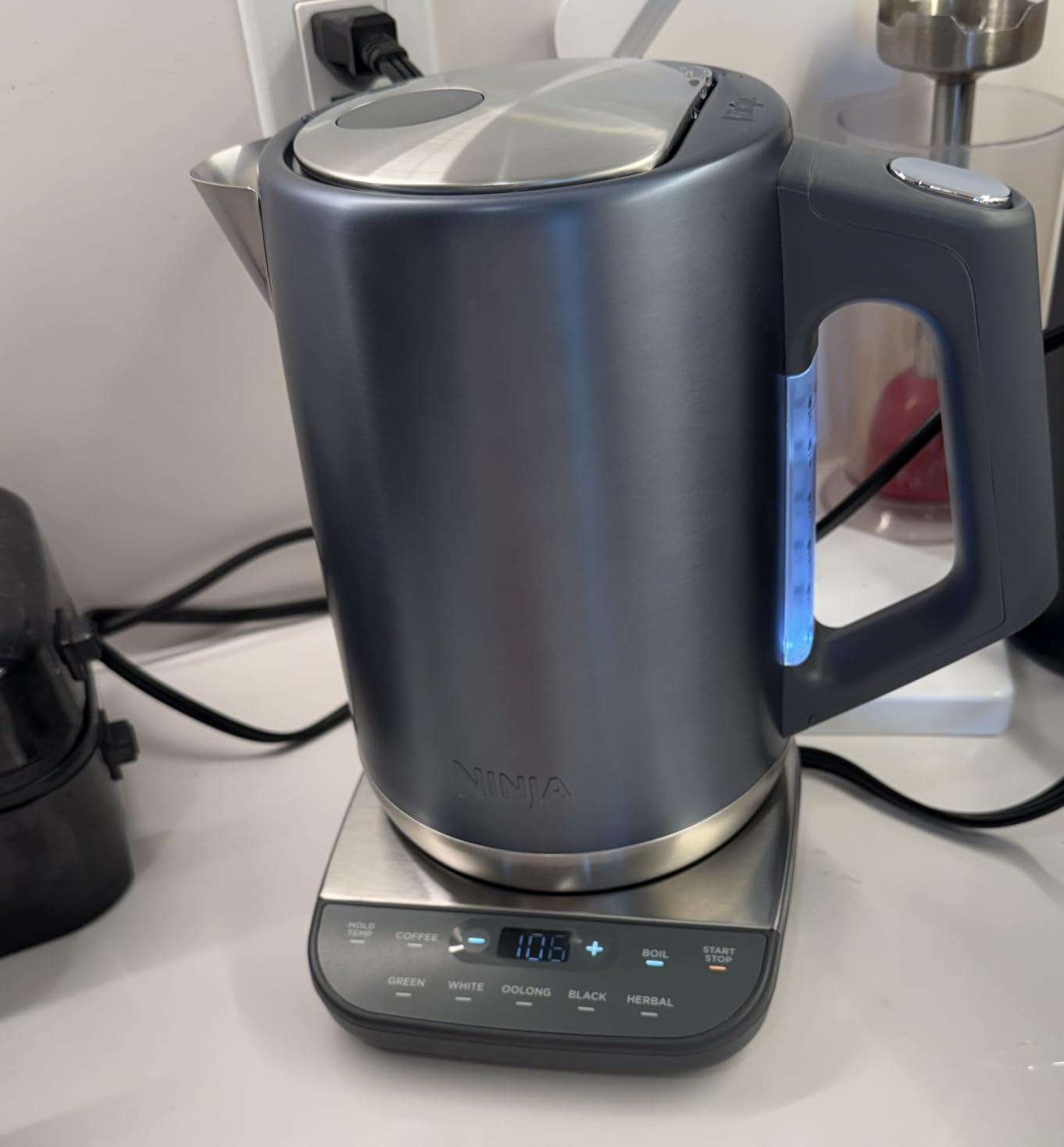 Ninja KT200 Precision Temperature Electric Kettle, 1500 watts, BPA Free, Stainless, 7-Cup Capacity, Hold Temp Setting, Silver customer photo 2