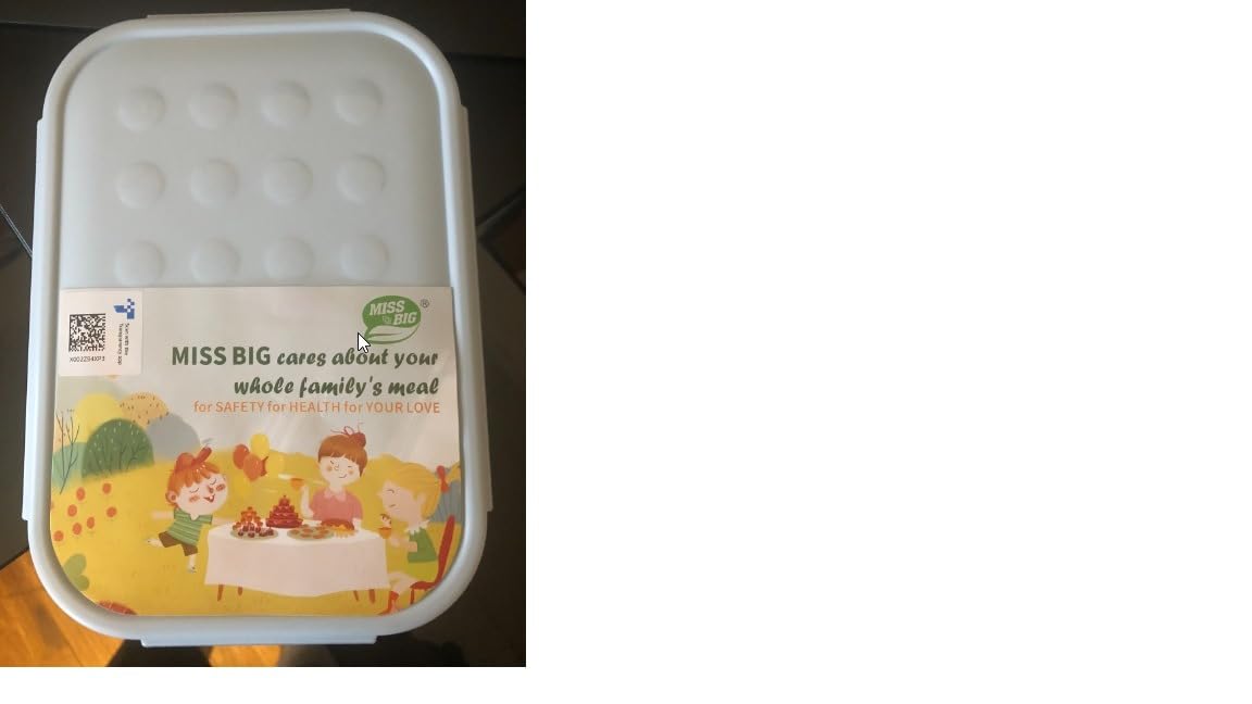 MISS BIG Bento Box,Bento Box for Kids,Lunch Box Kids,Leakproof Kid Lunch Box,Lunch Containers No BPAs and Chemical Dyes,M/W,D/W & Fridge Safe(1150ml Blue) customer photo 2