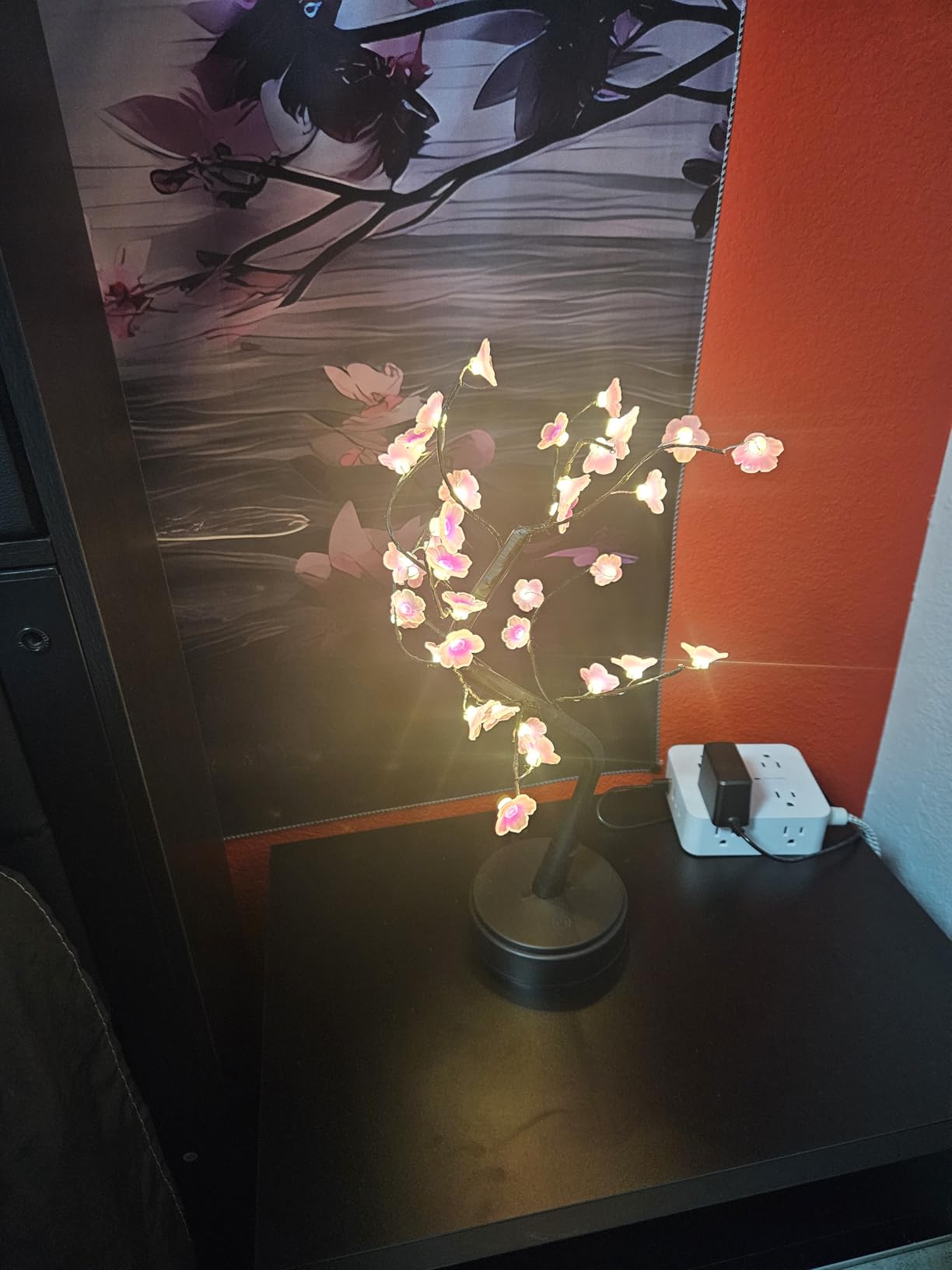 Cherry Blossom Tree Lamp, 18inch 36 Led Bonsai Tree Lights, Battery/USB Operated Japanese Decor Night Lights for Christmas Indoor Decorations Bedroom Home Gift Idea customer photo 1