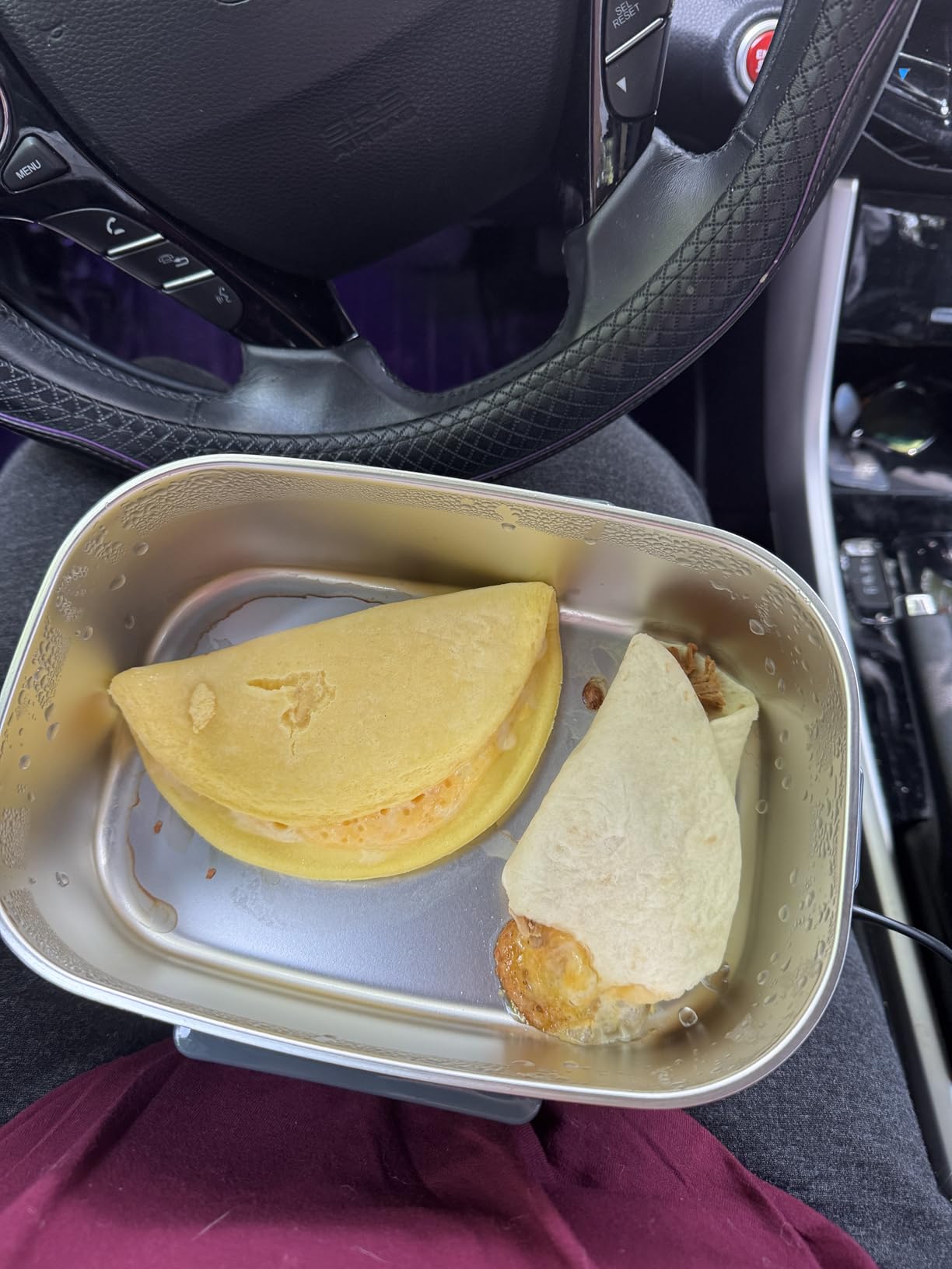 Buddew Electric Heated Lunch Box, 80W Fast Heating, 1.5L Food-Grade 304 Stainless Steel, 12V/24V/110V Portable Food Warmer for Car Truck Office Adults customer photo 2