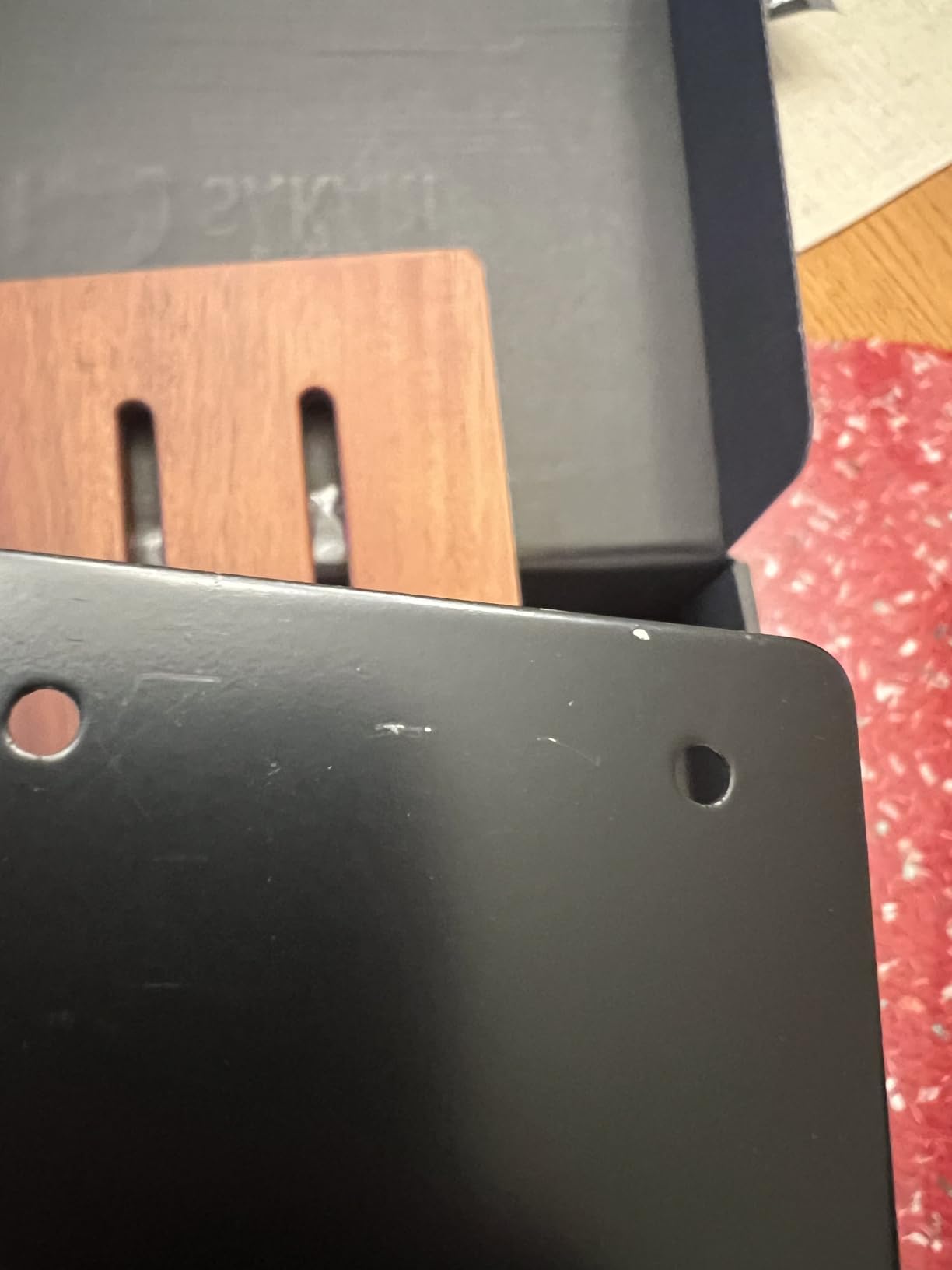 MITSUMOTO SAKARI Japanese Magnetic Knife Holder, 12.5-Inch Acacia Wood Double Sided Knife Block, Heavy Duty Magnet Stand for Chef & Steak Knives customer photo 2