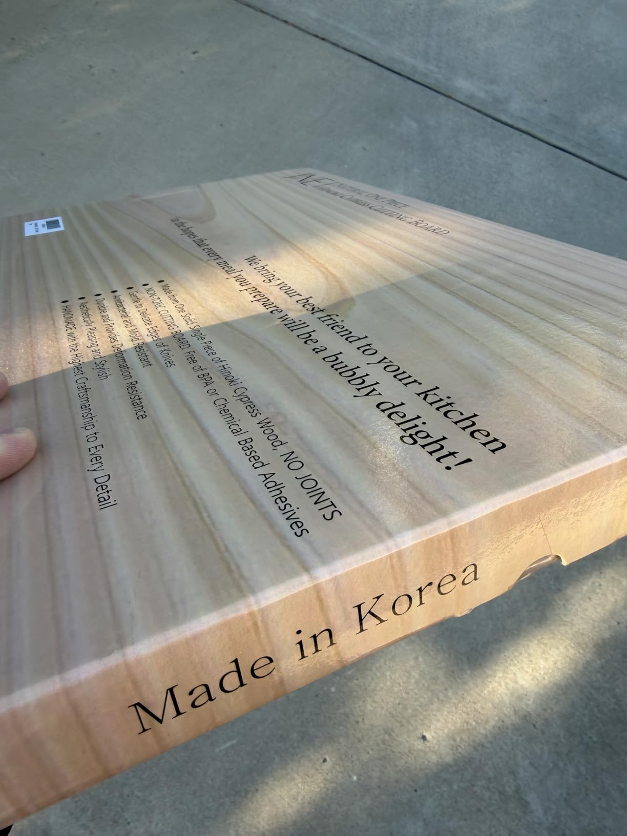 Hinoki Cypress Wood Cutting Board, 19.75