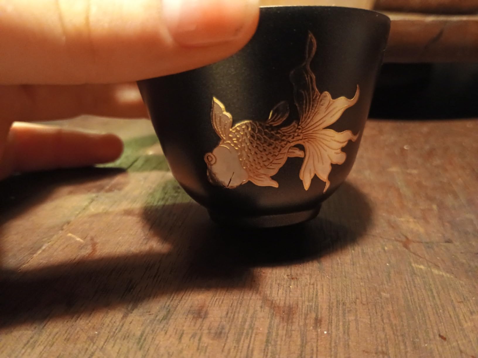 RekRang Longevity Crane Cast Iron Teapot, Japanese Style Tetsubin Tea Kettle with 4 Cups, Removable Infuser and Trivet, Antique Cast Iron Tea Set for Stove, 800ml, 28Ounce customer photo 2