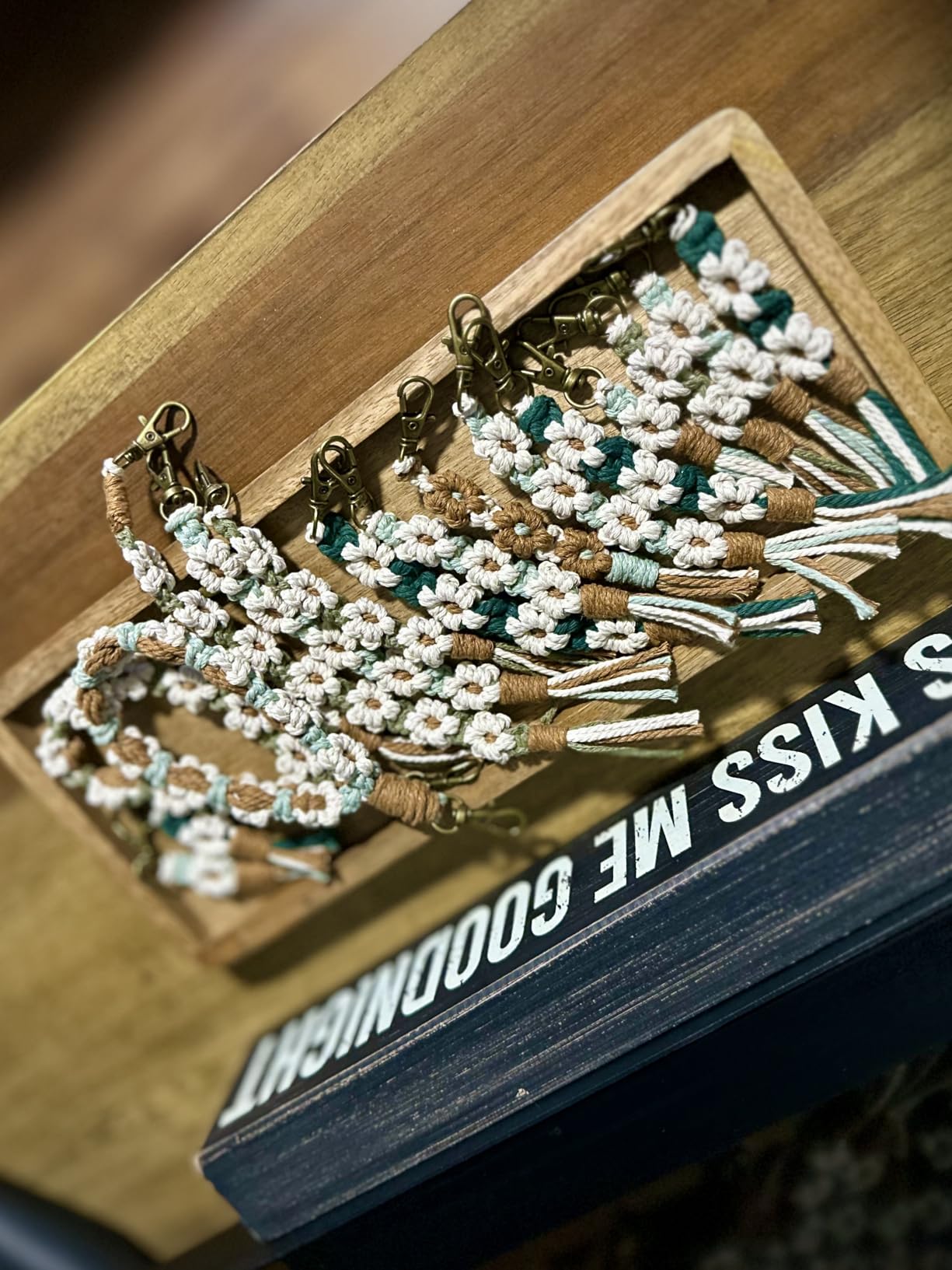 Samhita Mango Wood Serving Platter with Raised Edge -Set of 3 for Display Fruit Snacks Appetizer Sushi Food Decorative (12