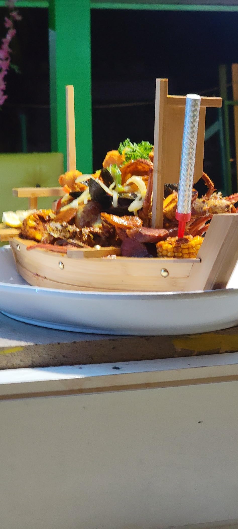 20 Inch Wooden Sushi Boat Serving Tray, Large Sushi Boat Plate for Sashimi Board Seafood Party, Great for Sushi Restaurant or Home (20.4inch/52cm) customer photo 1