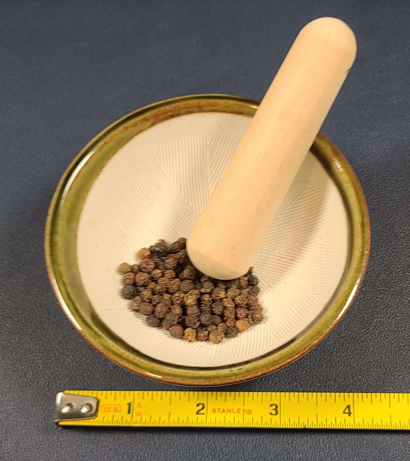 Asayasu Japan Ceramic Mortar Bowl 4.29in (109mm) with Wooden Pestle, Made in Japan Dishwasher and Microwave Safe Ripple Ridge Suribachi and Surikogi Set - Red Mortar and Pestle Set customer photo 7