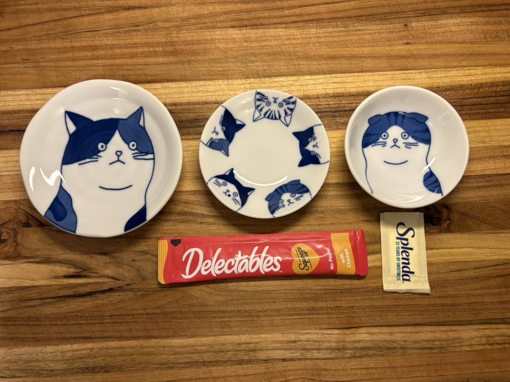 Dessert Sushi Soy Sauce Salad Ceramic Plates Cats Design Set of 5 Made in Japan 5 Cats 4.7in customer photo 1