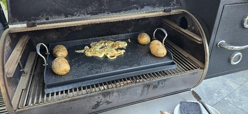 Uniflasy Cast Iron Griddle for Gas Grill Flat Top Griddle Insert for Outdoor Gas Grill, 25