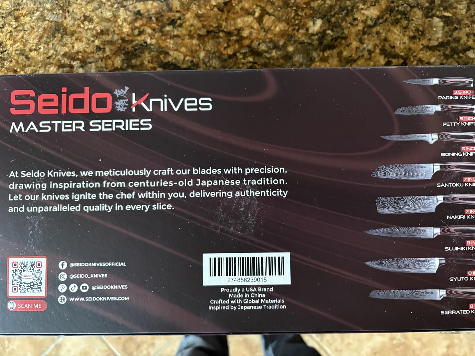 Seido Knives Master Chef Knife Set, 8-Piece Kitchen Knife Set, High-Carbon Stainless Steel Handmade Culinary Knives, Professional Chef Knives, Kitchen Knife customer photo 2