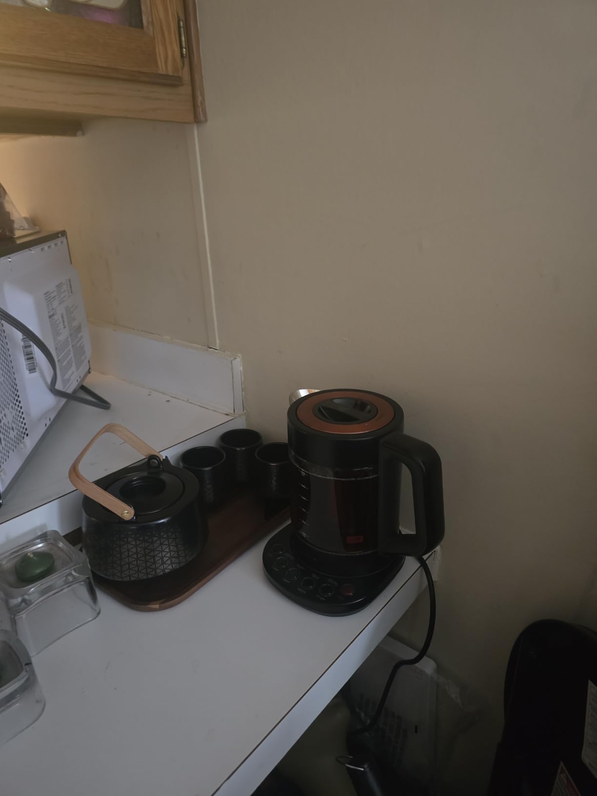 Vianté Luxury Tea Set. Electric Kettle with Infuser for Loose Leaf And Ceramic Serving Set. Teapot and Cup Set with Wooden Tray. Excellent Gift Idea For Tea Lovers. customer photo 1