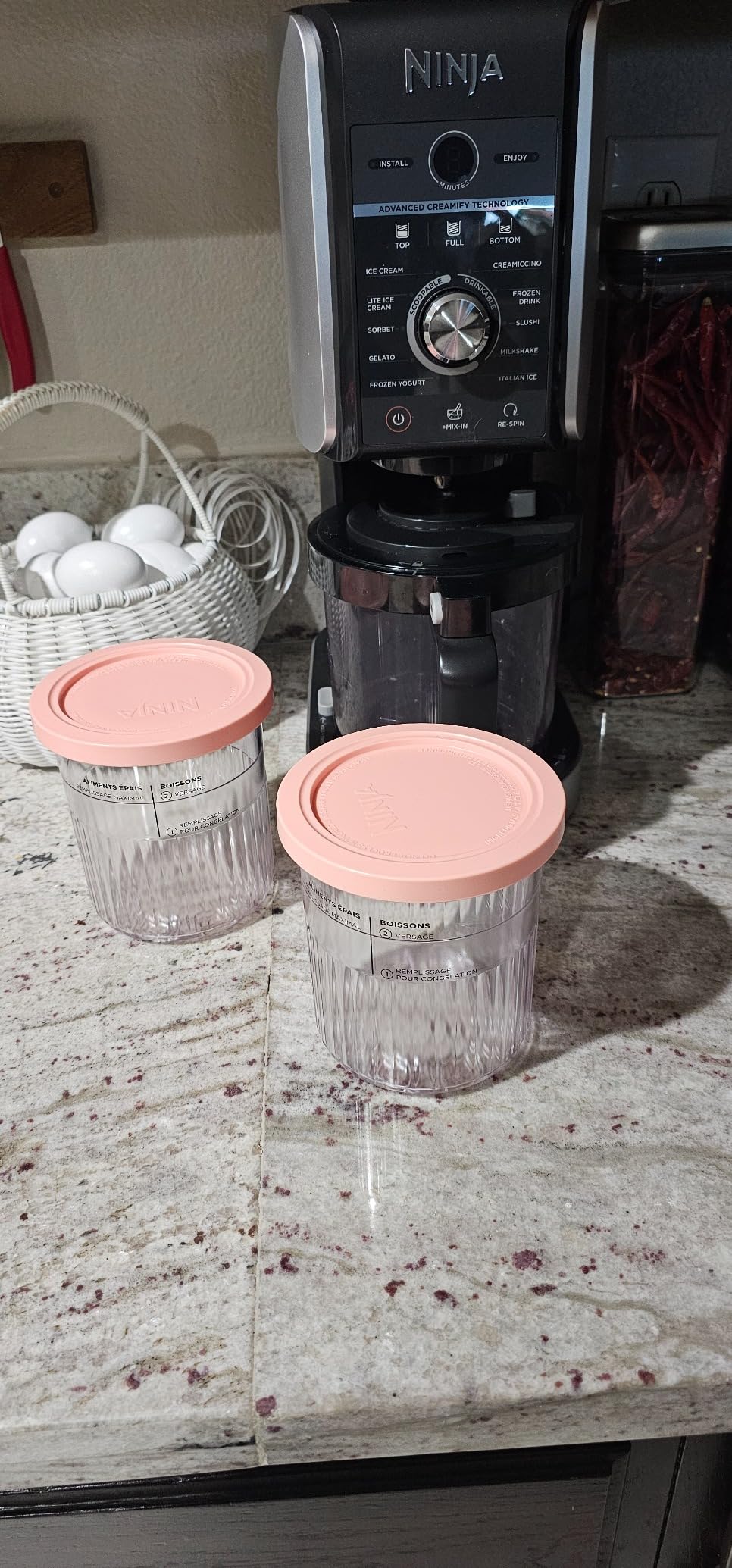 Ninja CREAMi Deluxe Ice Cream Maker, Treats and Frozen Desserts, Sorbet, Milkshakes, Yogurt and More, 11-in-1 Programs, XL Capacity, Includes Two 24-oz Family-Size Tubs, Silver, NC501 customer photo 2