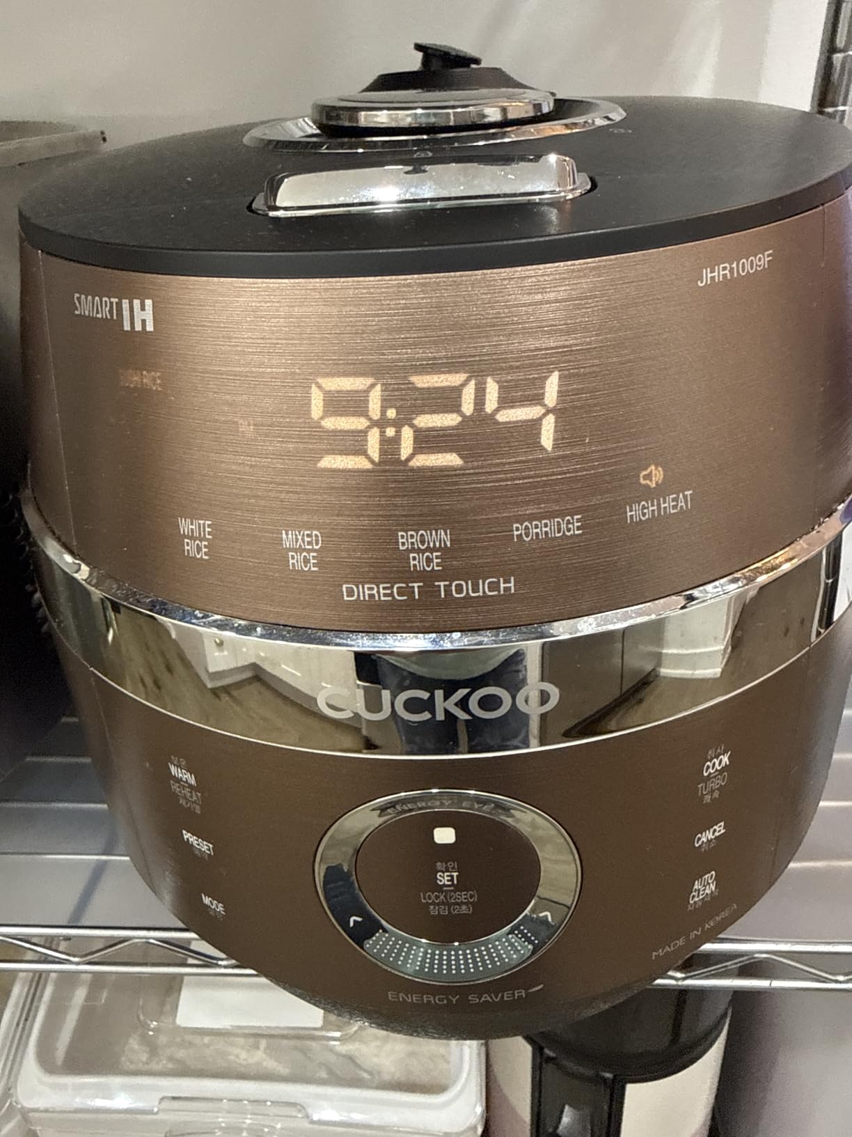 CUCKOO High Pressure Rice Cooker 6-Cup Uncooked / 12-Cup Cooked with Induction Heating Technology, Versatile Rice Maker with 16 Menu Options and Steam Plate, Voice Guide, Copper (CRP-JHR0609F) customer photo 1