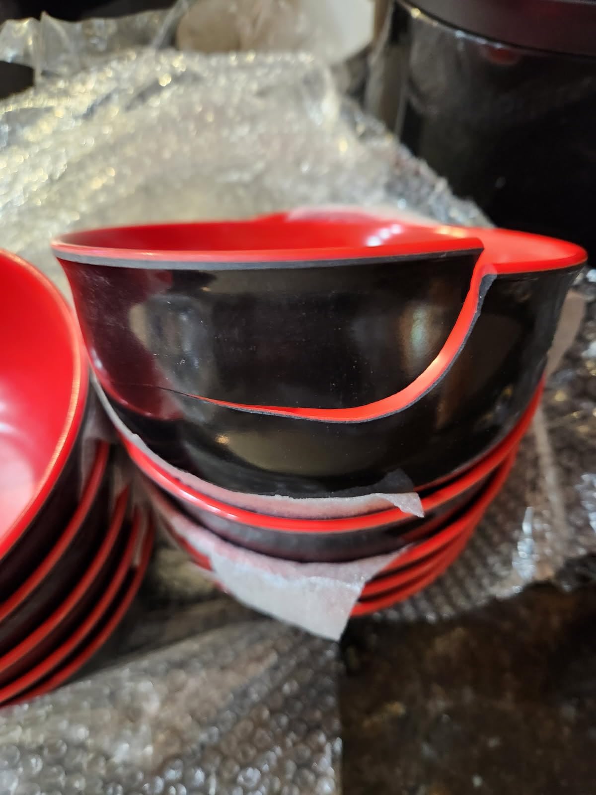 Lyellfe Set of 10 Miso Soup Bowl with Spoon, Restaurant Quality Melamine Cereal Rice Bowl, 16 Oz Unbreakable Japanese Dinnerware for Ramen, Udon Noodle, Dishwasher Safe customer photo 2