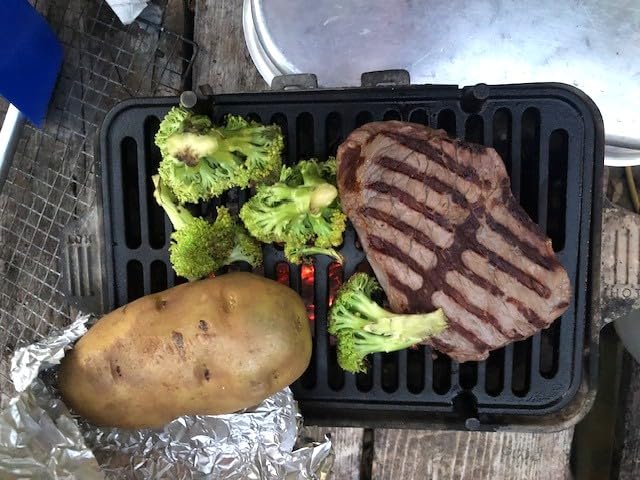 IronMaster Hibachi Grill Outdoor, Small Portable Charcoal Grill, Pre-Seasoned Cast Iron, Japanese Yakitori Camping Grill - 2 Heights, Air Control, Coal Door, Ideal for 2 People customer photo 1