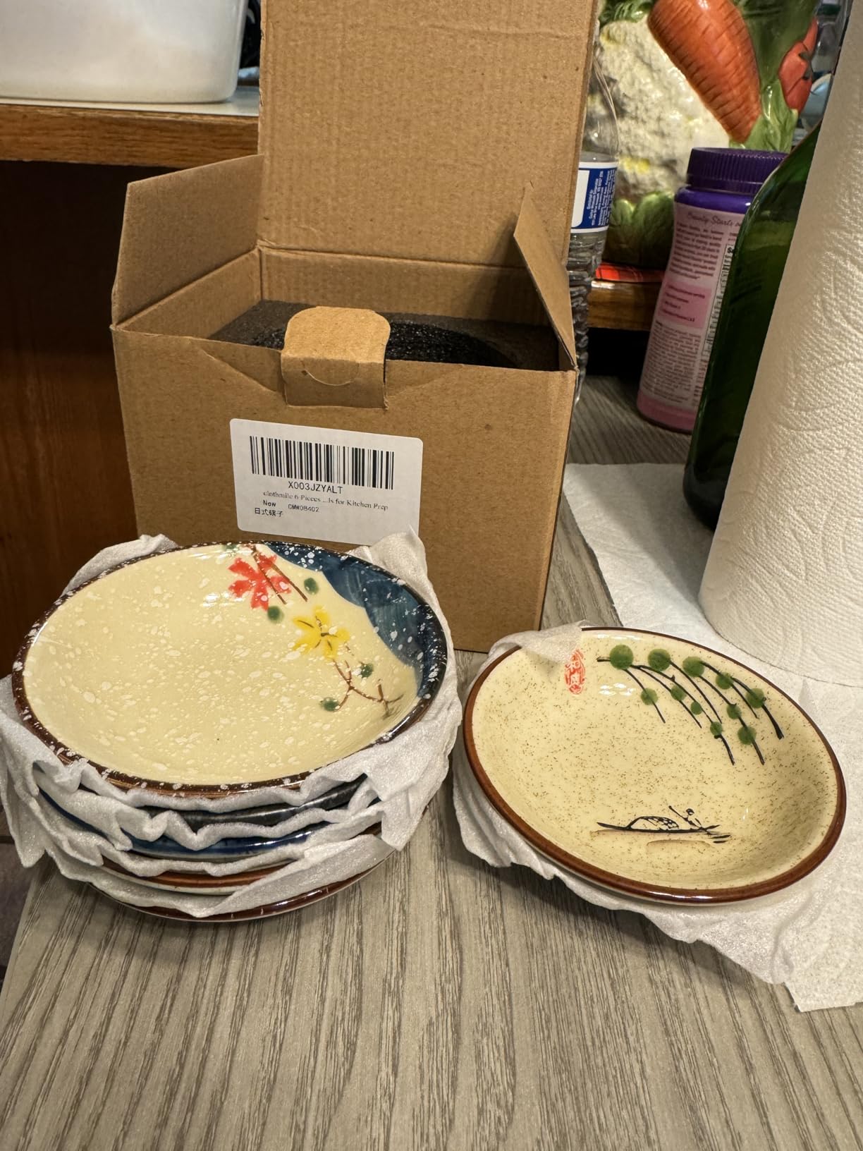 4 Inch 6 Pieces Japanese Retro Sauce Dishes Japanese Ceramic Side Bowl Sauce Dishes Asian Chinese Side Dishes Dishes for Sushi Sauce Snack Pinch customer photo 1