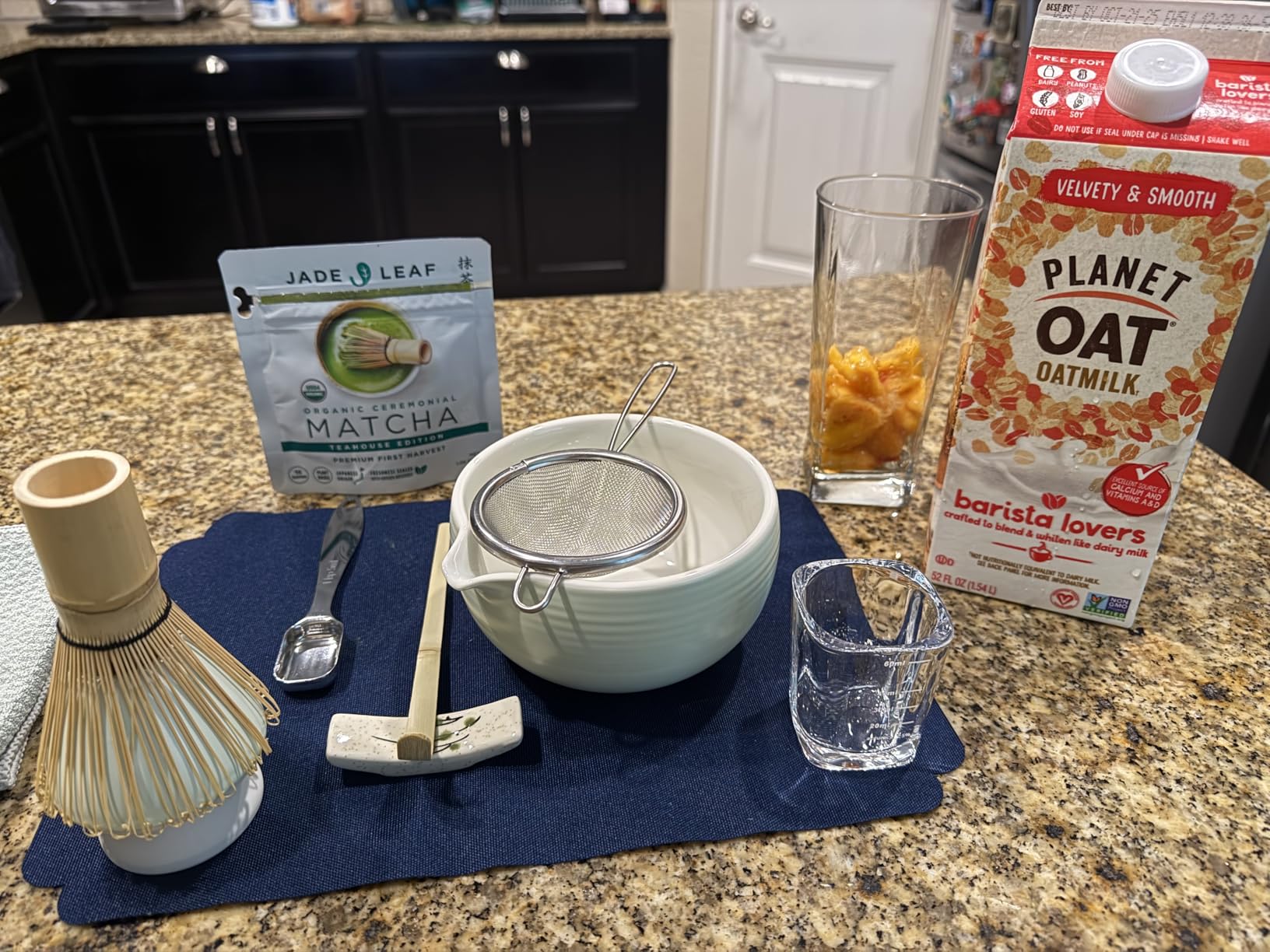 Joiish Matcha Whisk Set, Matcha Kit 10-Pcs, Bamboo Whisk and Ceramic Bowl with Spout & Measuring Spoon & Cup, Japanese Ceremony Matcha Tea Powder Making Tools, Light Green customer photo 2