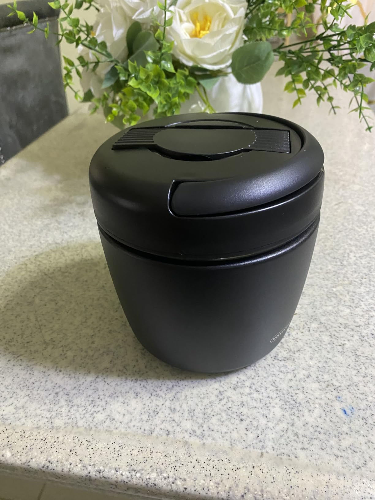 wiwens Thermo Food Jar for Hot Food Adults 32OZ Soup Thermo Lunch Containers Wide Mouth Vacuum Insulated Stainless Steel Leakproof Bento Box with Spoon (Black) customer photo 2