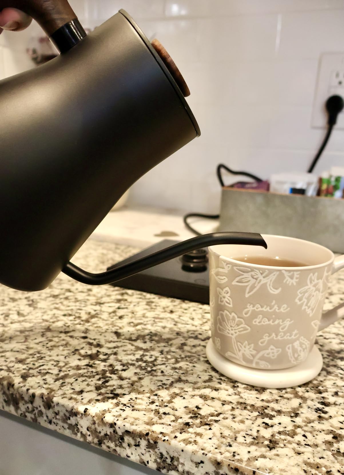 Fellow Stagg EKG Pro Studio Edition Electric Gooseneck Kettle - Pour-Over Coffee, Tea, Quick Heating, Precise Temperature Control, Scheduling, Built-in Brew Timer - Matte Black, 0.9 L customer photo 2