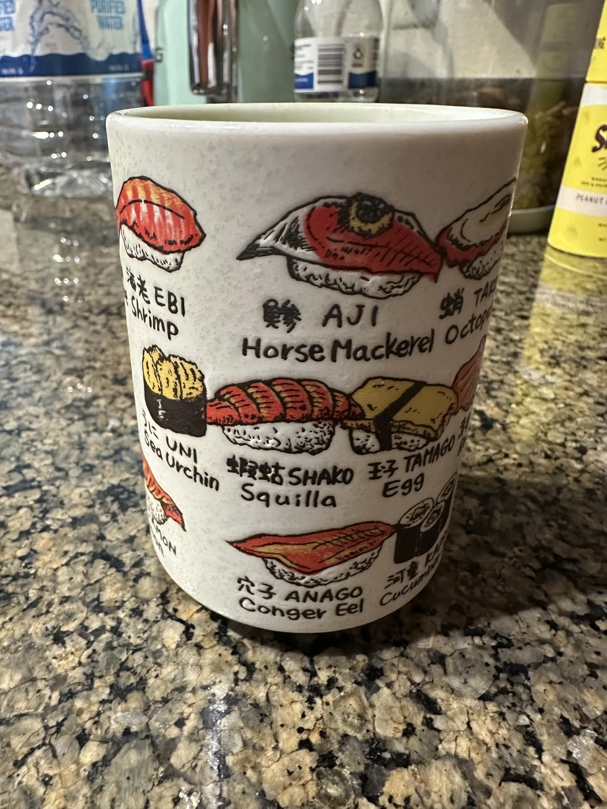 Japanese Tea Cup - Pottery 9 fl oz, Yunomi Mug, Sushi Made in Japan (C3-34 Rice ball) customer photo 2