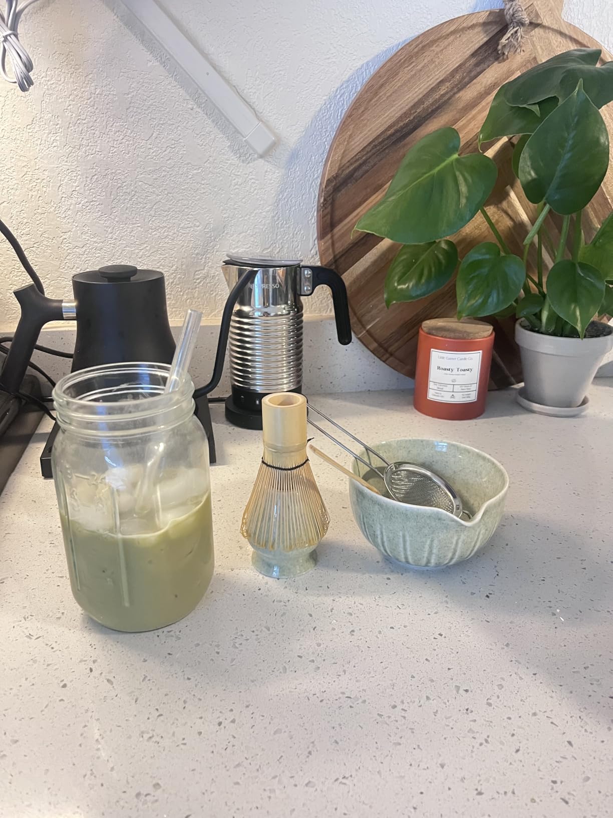 TANG PIN Matcha Set - Match Bowl and Whisk, 15 OZ, Matcha Scoop | Matcha Whisk Stand (Chasen Holder) - 5pc Perfect Matcha Kit for Matcha Tea Ceremony (White) customer photo 2