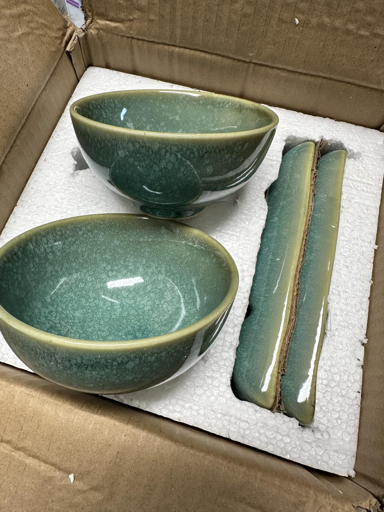 Ceramic Japanese Appetizer Sushi Plates and Bowls Set for 2 | 7