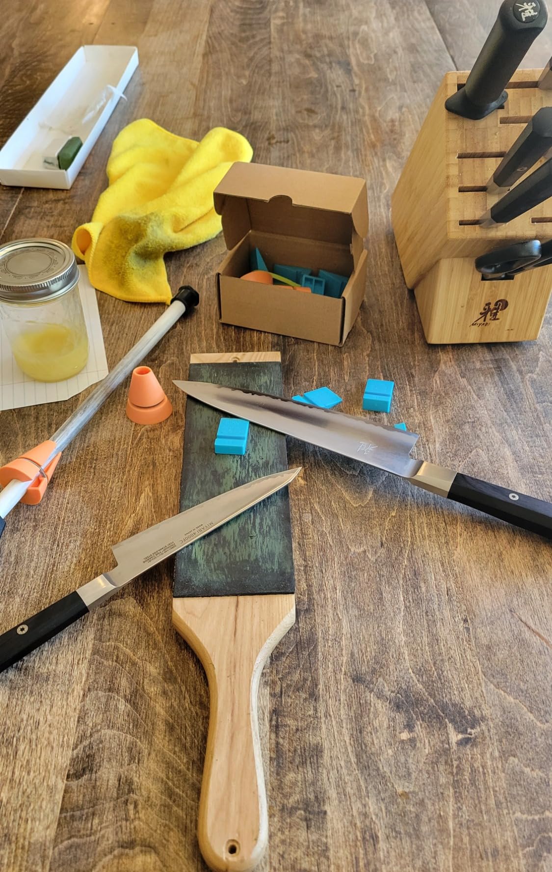 Total L.17.5-Inch/Rod L.12-Inch 3000-Grit Ceramic Sharpening Steel with Built-In Angle Guides and Anti-Breaking Cap, Sharpening Rod, Knife Steel, Ceramic Honing rod, Chaira Afilador Cuchillos customer photo 2