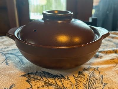 Japanese Donabe Clay Pot with Lid, 6.5 Inch Terracotta Ceramic Casserole for Stovetop & Oven, Traditional Earthenware for Cooking Rice, Soup, Stew and Meat customer photo 2