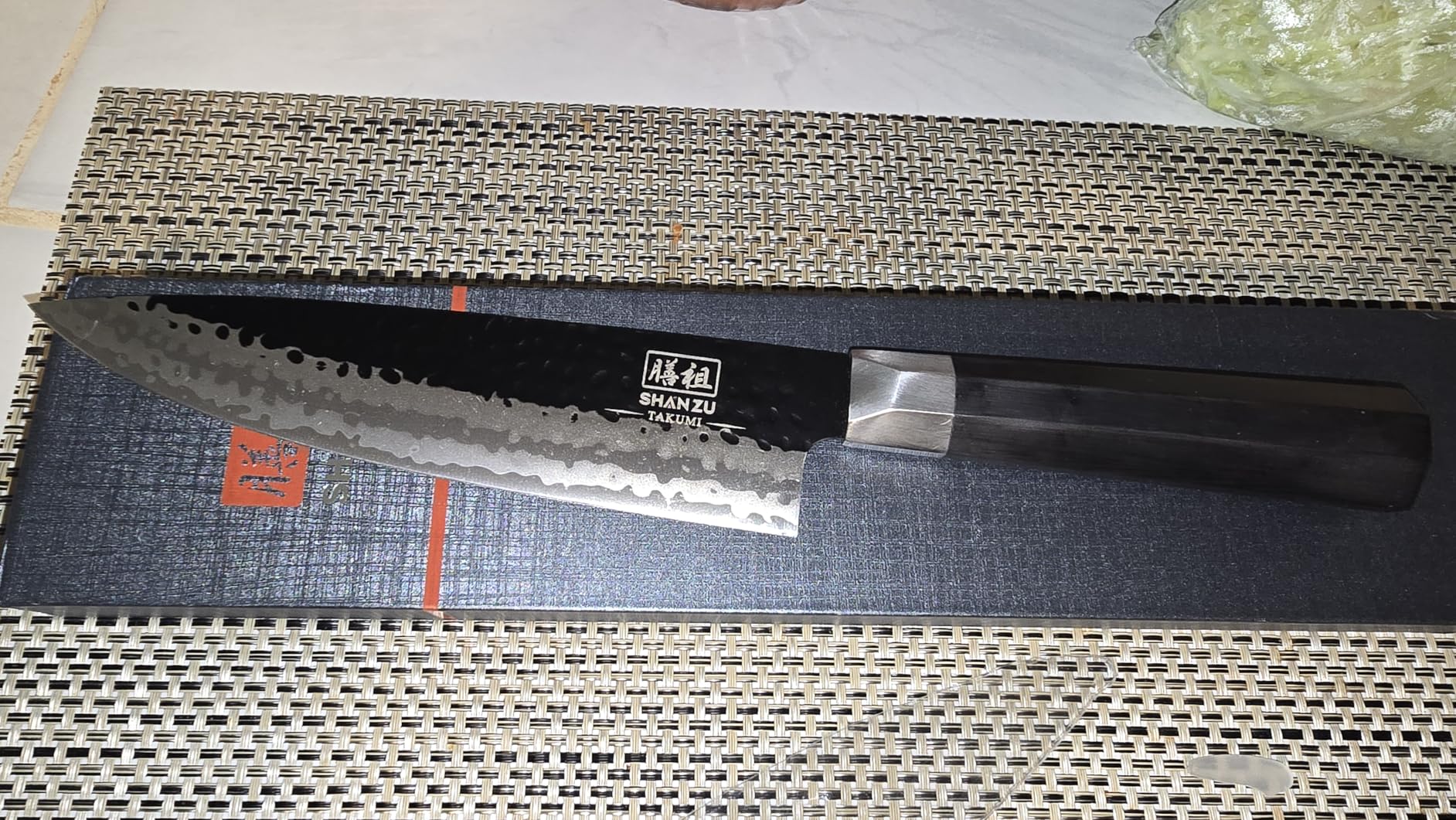 SHAN ZU Japanese Chef Knife 8 Inch, High Carbon Steel 10Cr15Mov Professional Kitchen Knife, Sharp Cooking Knife with G10 Handle Dishwasher Safe, Meat Cutting Gyuto Knife, Gifts for Women & Men customer photo 1