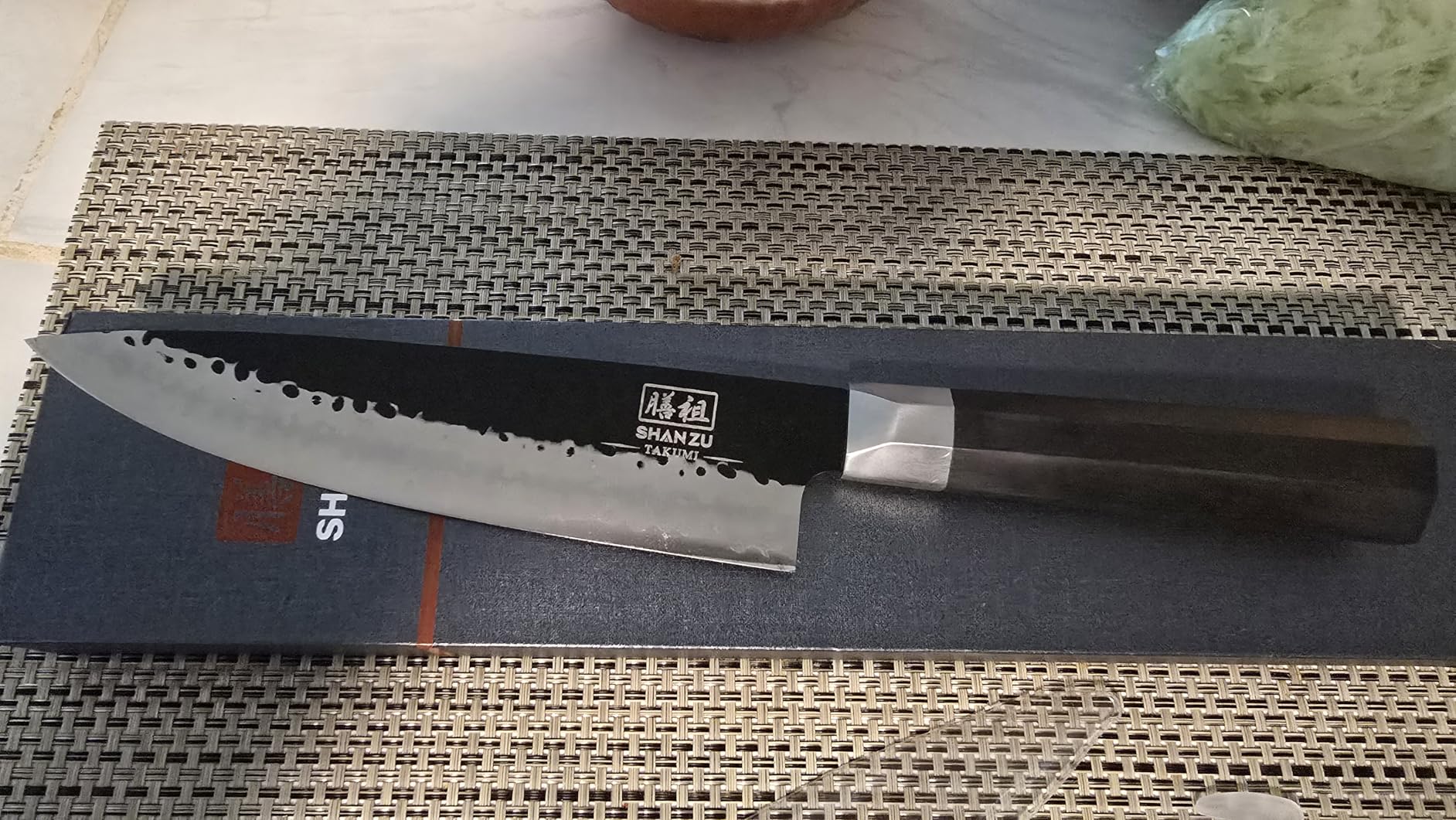 SHAN ZU Japanese Chef Knife 8 Inch, High Carbon Steel 10Cr15Mov Professional Kitchen Knife, Sharp Cooking Knife with G10 Handle Dishwasher Safe, Meat Cutting Gyuto Knife, Gifts for Women & Men customer photo 2