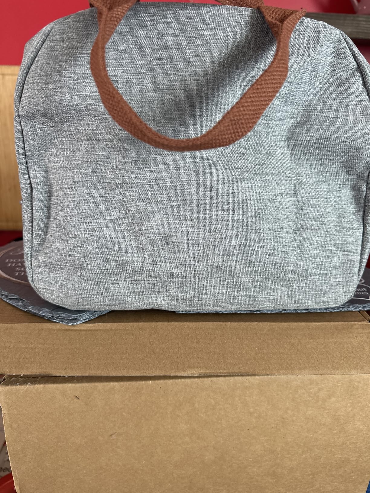 Lunch Bag for Women & Men Adult Insulated Lunch Box, Small Leakproof Cooler Food Lunch Containers Reusable High Capacity Lunch Tote Bags for Work, Travel, Outdoor (Grey) customer photo 1