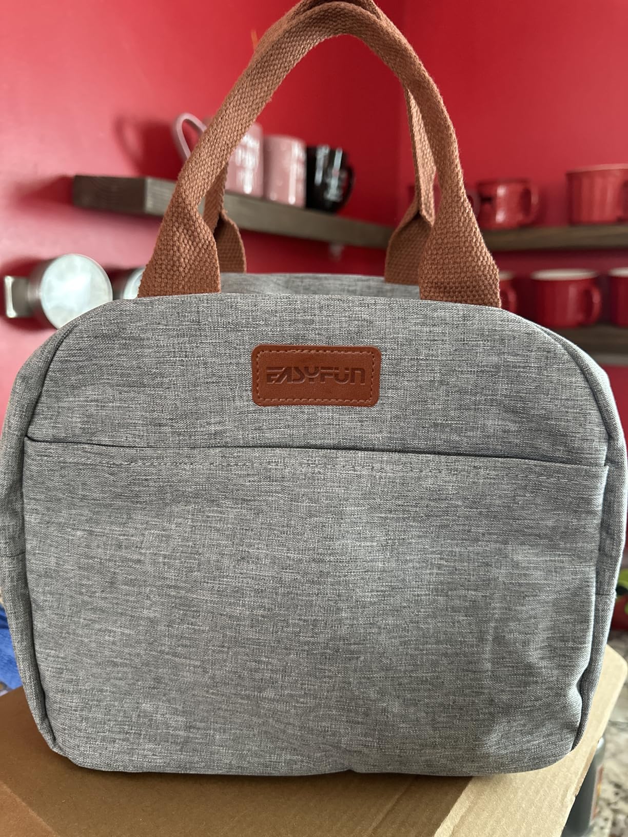 Lunch Bag for Women & Men Adult Insulated Lunch Box, Small Leakproof Cooler Food Lunch Containers Reusable High Capacity Lunch Tote Bags for Work, Travel, Outdoor (Grey) customer photo 2
