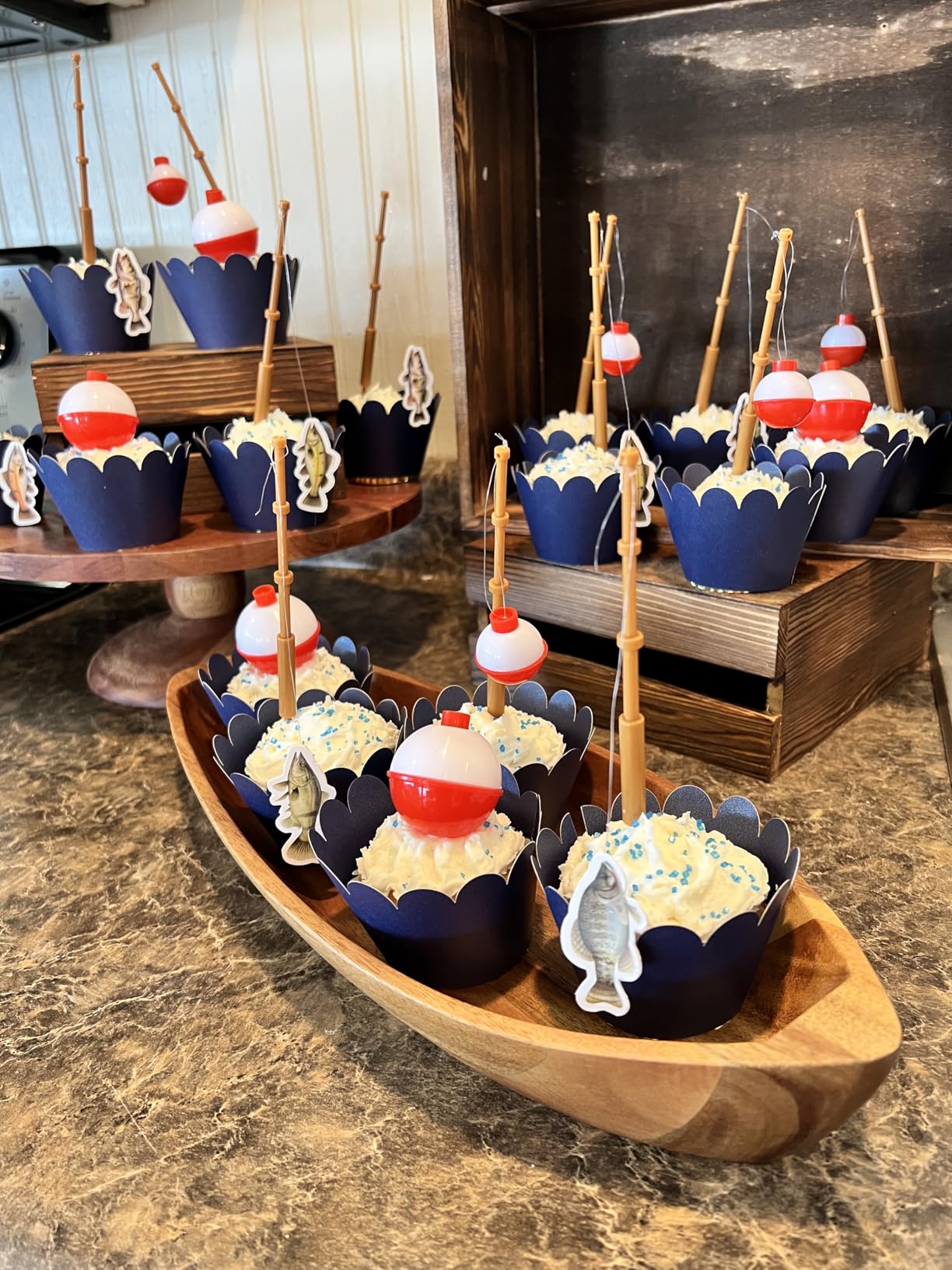 Lucky Boat Serving Tray, Acacia Solid Wood Interesting Shape Plate for Serving Desserts, Fruit, Snack and House Ornament,Key Tray,Functional and Storage Decorative Bowl。(S) customer photo 2