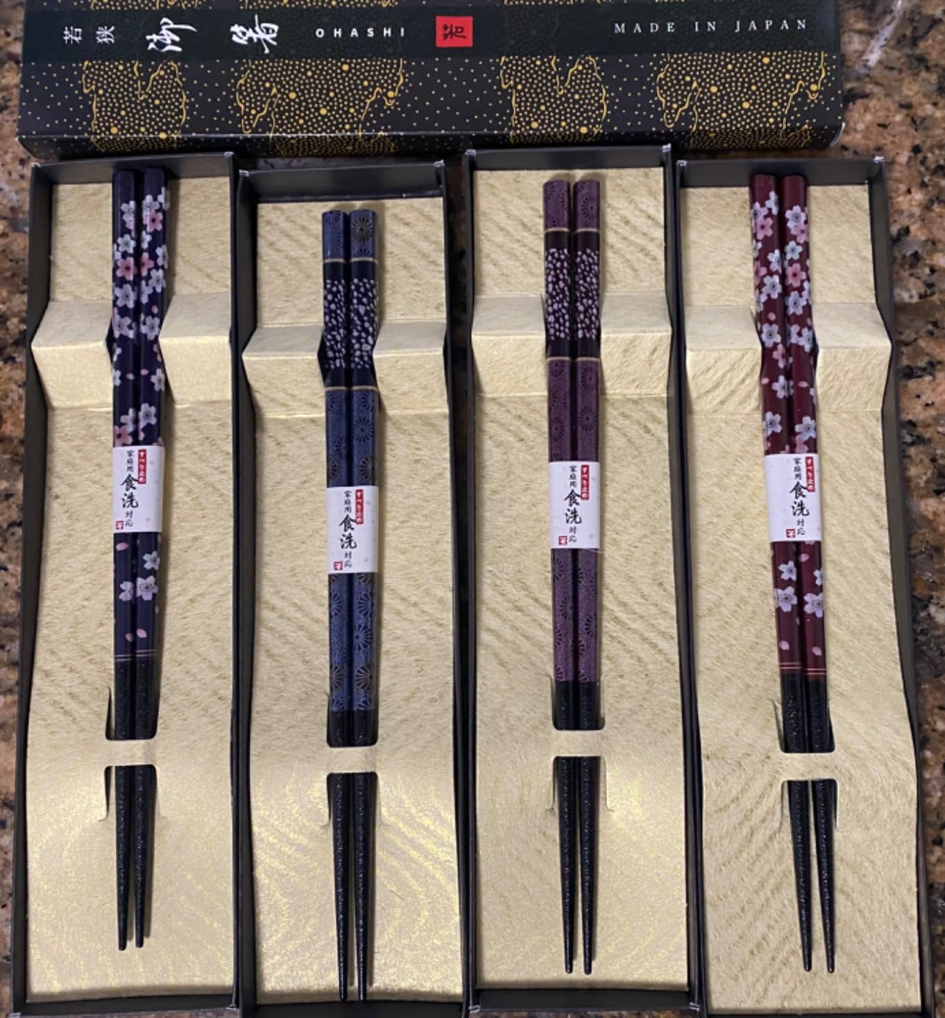 Premium Japanese Chopsticks Reusable [ Made in Japan ] Traditional Lacquer Art Wooden Chopsticks B (Galaxy PU(MK007)) customer photo 1