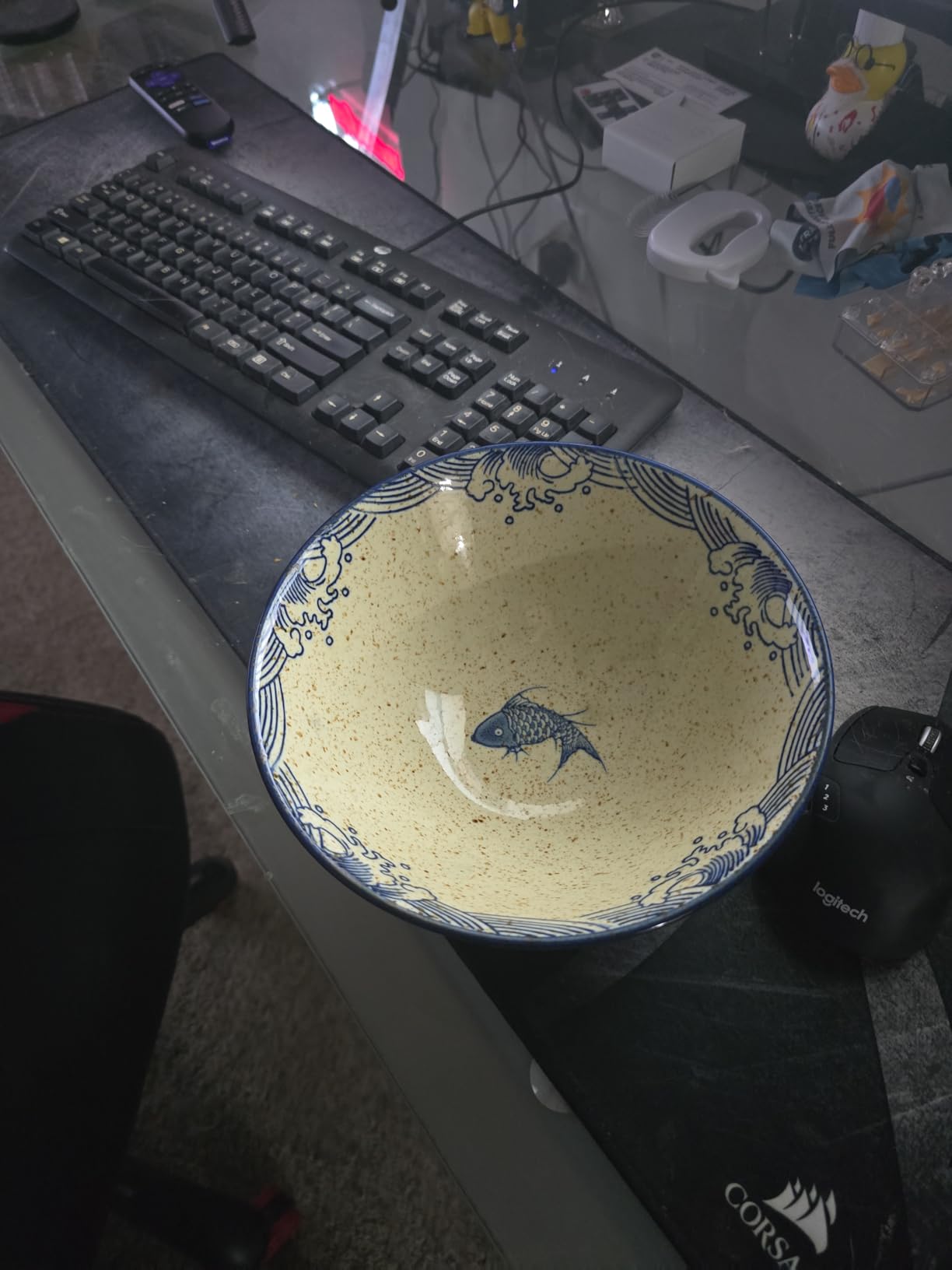 8-inch Ceramic Ramen Bowls with Fish Design, Japanese Style Soup Ramen Noodle Bowls, Set of 2, Dishwasher & Microwave Safe customer photo 2