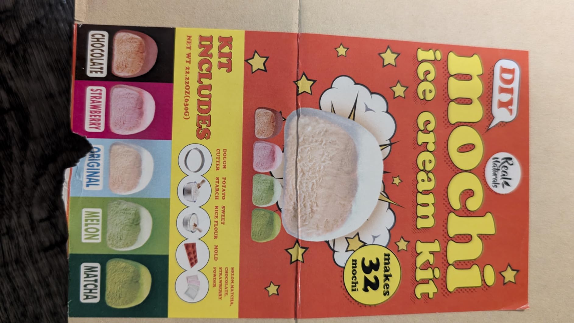 Mochi Ice Cream Kit DIY food kit Mochi maker (Makes 5 flavors: Original, Chocolate, Matcha, Strawberry, Melon) Includes Japanese Mochi flour & tools. Gifts for foodies daifuku Japanese desert snack foods. Makes 32 Mochis customer photo 2