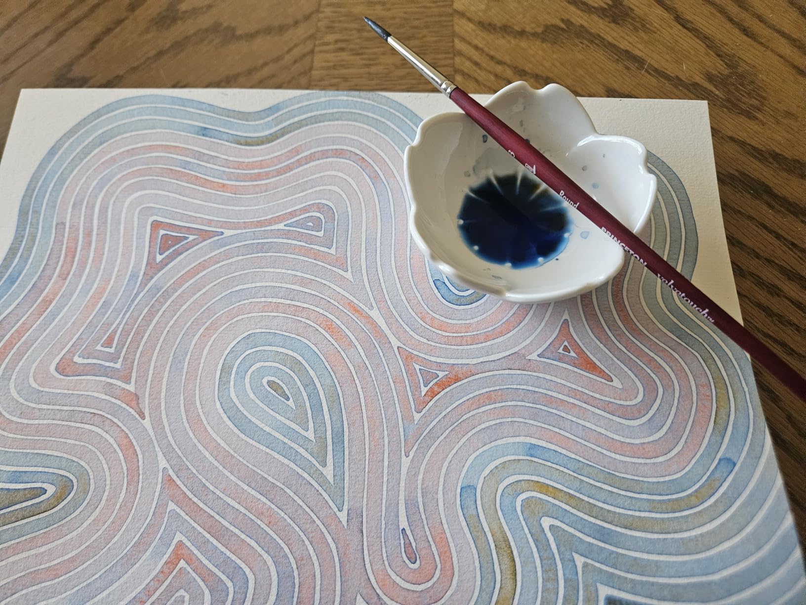 WHJY White Cherry Blossom Dish Set, Cute Pink Ceramic Plates, Sauce/Seasoning Dish, Sushi Dishes, Soy Dipping Bowl, Dessert, Appetizer Plates, Serving Dish for Kitchen Home - Set of 5 customer photo 1