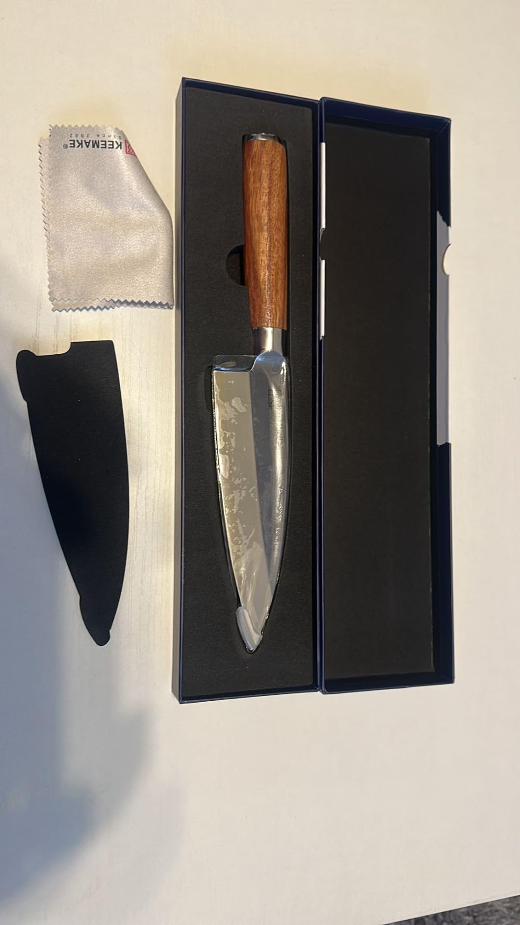 KEEMAKE Deba Knife 6.5 inches, Chef Knife Single Bevel High Carbon Stainless Steel 1.4116 Japanese Style Kitchen Knife for Fish and Meat with Rosewood Handle Chopping Knife with Gift Box customer photo 1