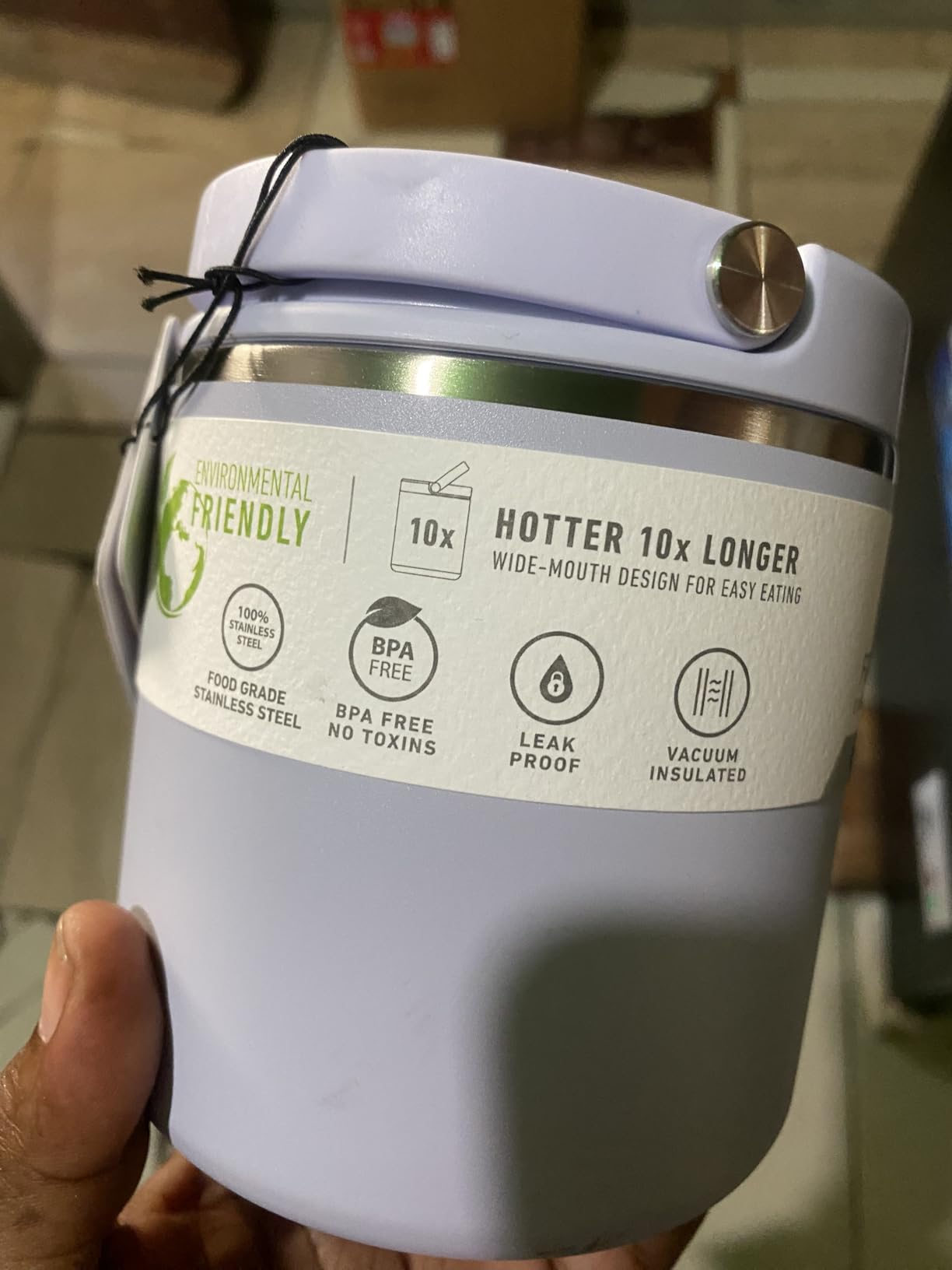 Hydrapeak 18oz Stainless Steel Vacuum Insulated Food Jar | Hot Food and Cold Food, Wide Mouth Leak-Proof Soup Jar for Adults, 10 Hours Hot and 16 Hours Cold (Neon Crush) customer photo 1