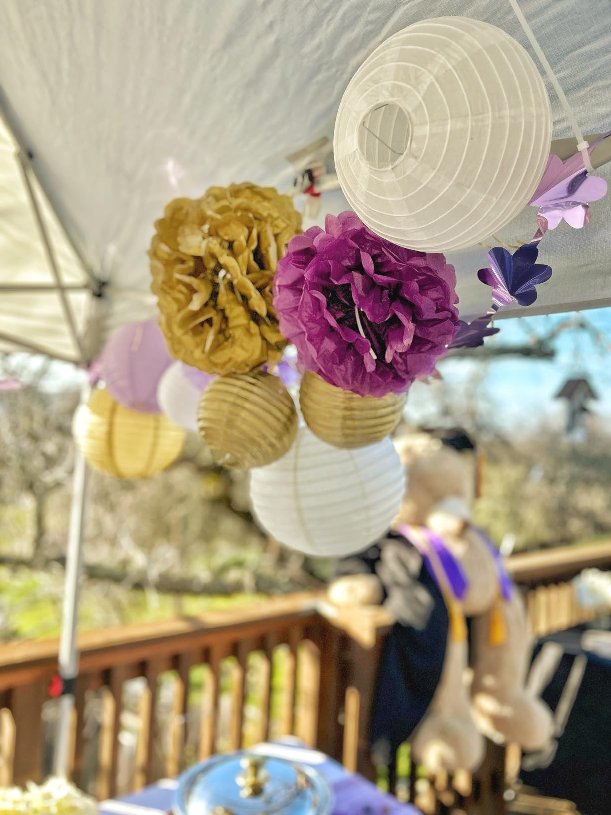 Paper Lanterns Decorative, Sage Green Forest Tan Hanging Round Chinese Lanterns with Lights for Rustic Party Sage Green Birthday Party 12 LED Light Pack of 12 customer photo 2