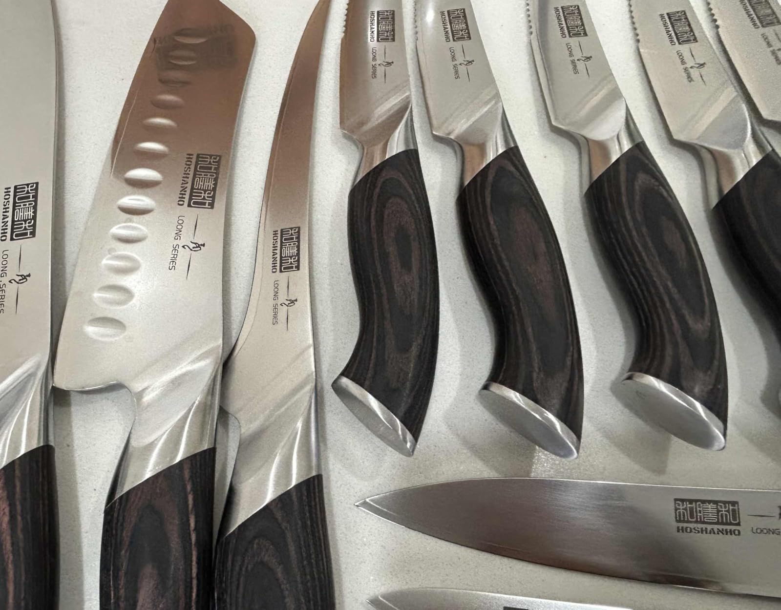 HOSHANHO 16-Piece Knife Set, Japanese High Carbon Stainless Steel Kitchen Knife Set, Ultra Sharp Chef Knife Block Set with Sharpener customer photo 2