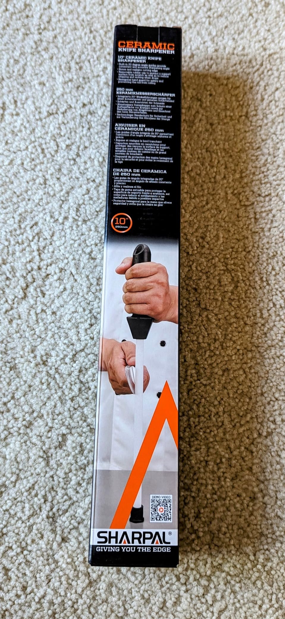 SHARPAL 118H Ceramic Honing Rod - Professional Knife Sharpener Steel, Ceramic Sharpening Rod for Kitchen Knives, Built-in Angle Guide, Anti-Break Cap, Durable Sharpening Stick, Christmas Gifts customer photo 2