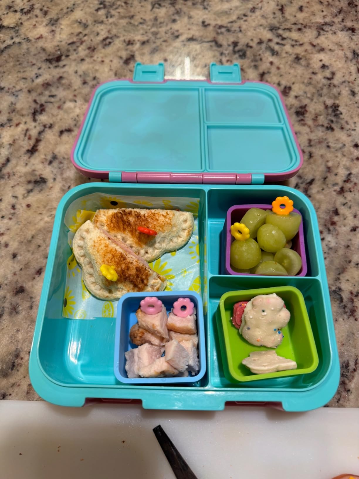 IELEK Silicone Lunch Box Dividers Square Bento Box Bundle Divider Accessories Meal Prep Containers Dishwasher Safe customer photo 1