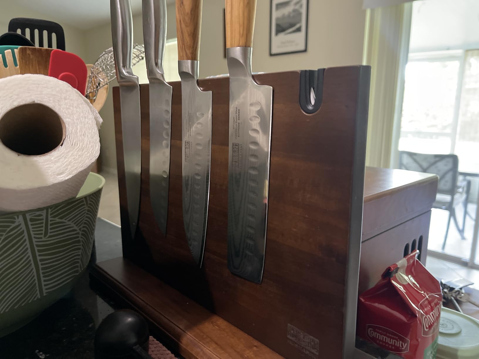 HOSHANHO Damascus Nakiri Knife 6.5 Inch, Super Sharp Damascus Japanese Kitchen Knife customer photo 1