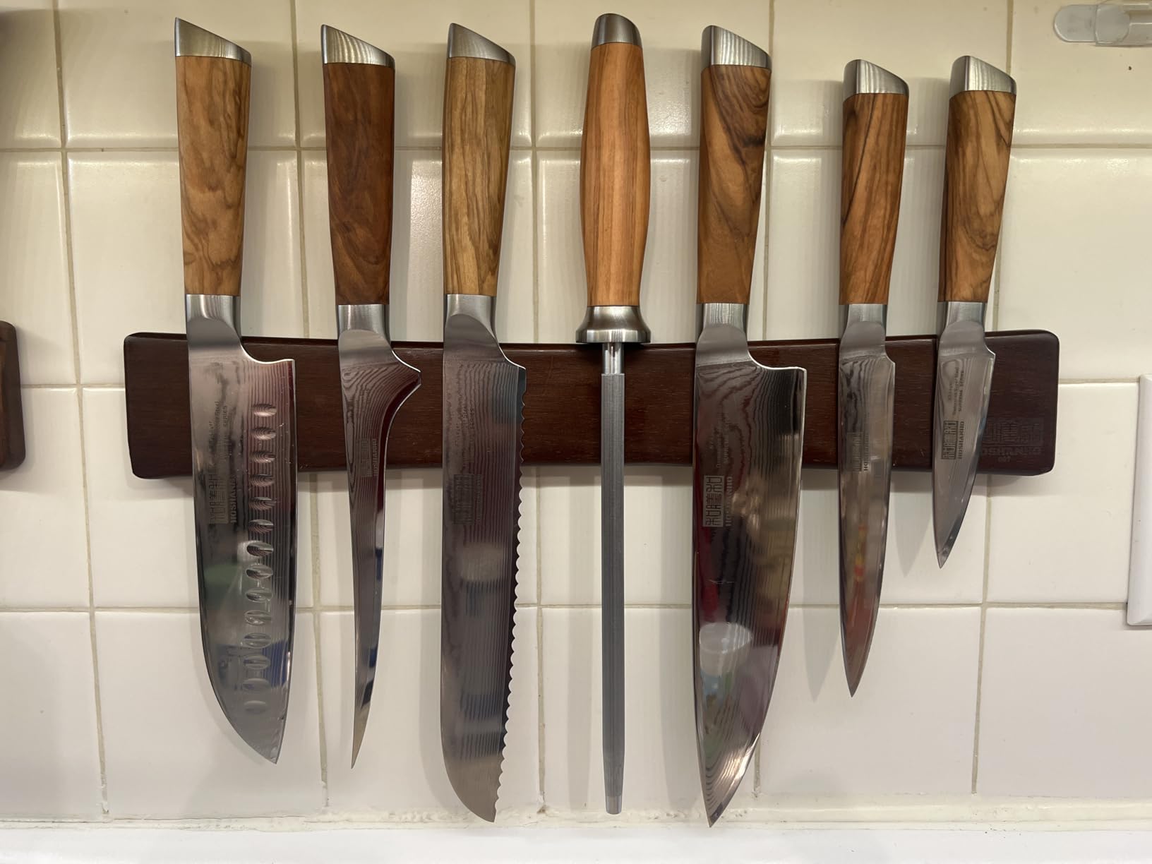 HOSHANHO Knife Set with Block 7-Piece, Professional 67-layer Damascus Super Steel Kitchen Knife Sets for Cooking, Ultra Sharp Knife Set with Sharpener customer photo 1