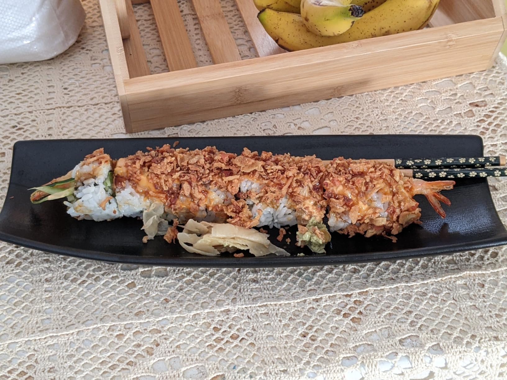 Uaral Sushi Plates,12.5 Inches Teppanyaki Plate Sashimi Plates,Ceramic Long Serving Tray for Dinner,Parties,Appetizer,Set of 2(Nebula Blue) customer photo 1