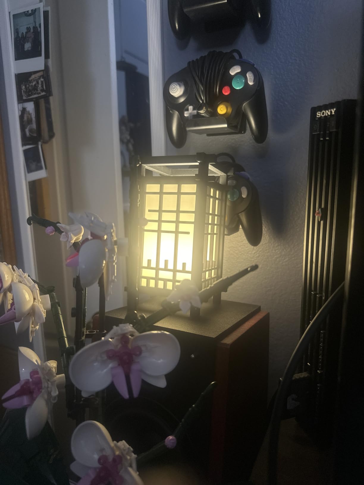 Japanese Shoji Style Lantern - Exquisite Japanese Decor for Home and Room | Unique Desk Lamp and Table Lamp Design | Mini Japanese Lantern Transforms Any Space (Jet Black) customer photo 1
