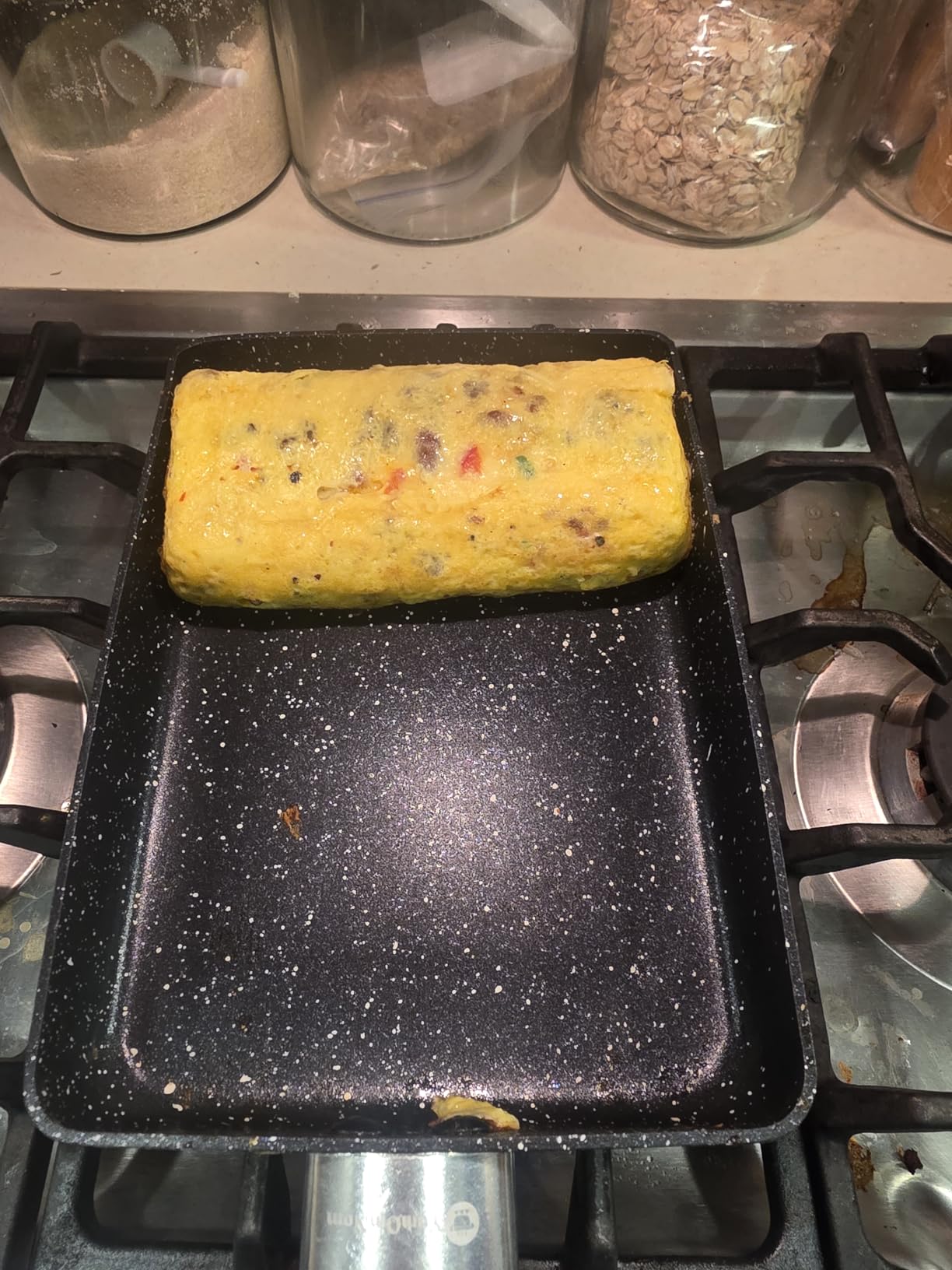 Tamagoyaki Pan with Lid, Japanese Cookware, Egg Pan, Rectangle Frying Pan, Kitchen Accessories, Square Pan, Omelette Maker Nonstick (With Glass Lid) customer photo 2