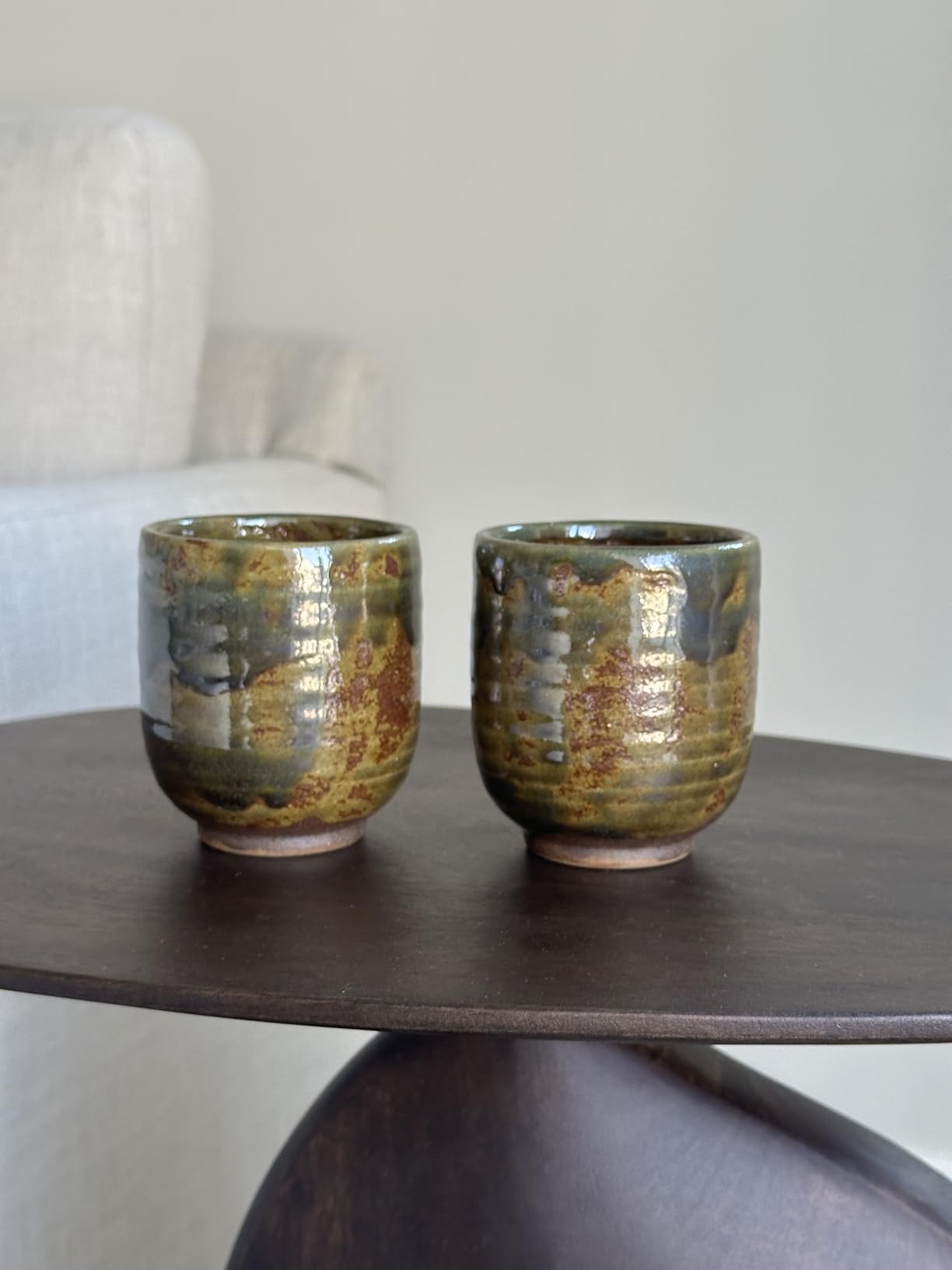 Mino ware Japanese Pottery Yunomi Chawan Chubby Tea Cup 10.5oz made in Japan (Japan Import) MMY003 (Plum Flowers) customer photo 2