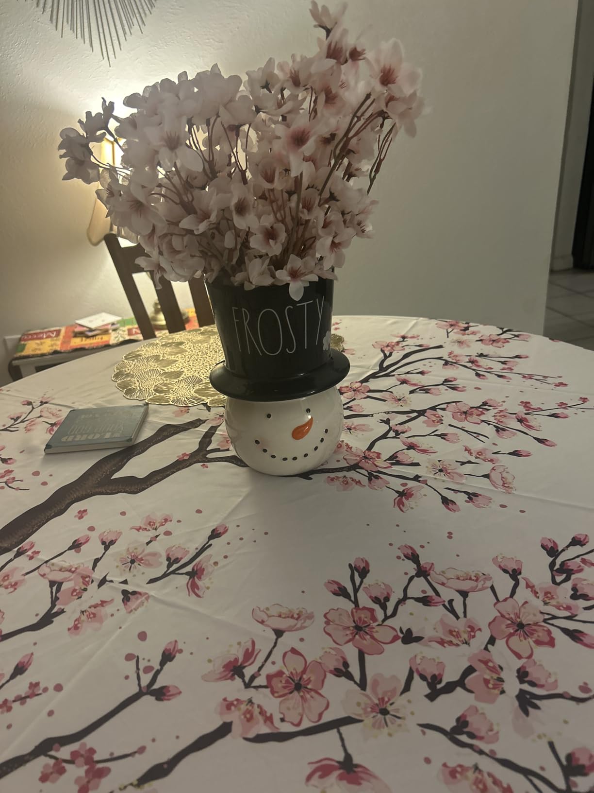 Artificial Cherry Blossom Branches, 6 Pcs Faux Silk Cherry Blossom Flowers Fake Spring Cherry Blossom Floral Stems for Vase Wedding Table Centerpieces Indoor Home Decor customer photo 2