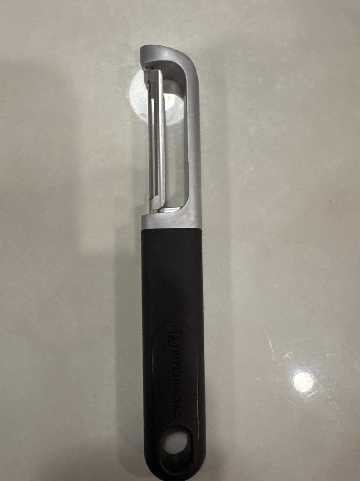 KITCHENDAO Swivel Vegetable Potato Peeler for Kitchen, Japanese Stainless Steel Sharp Blade, Heavy Duty Die-cast Construction, Built-in Eye Remover, Soft-touch Handle, Dishwasher Safe, Green customer photo 1